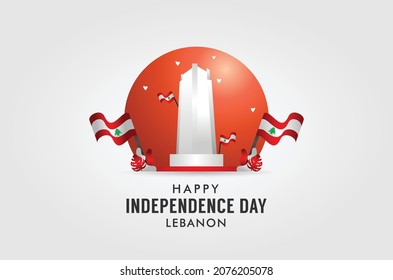 Lebanon Independence Day Design Background For Greeting Moment