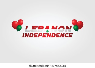 Lebanon Independence Day Design Background For Greeting Moment