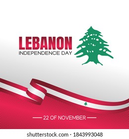 Lebanon Independence Day Vector Illustration. Suitable for greeting card, poster and banner.