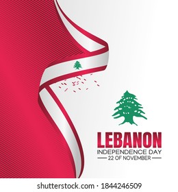 Lebanon Independence Day Vector Illustration. Suitable for greeting card, poster and banner.