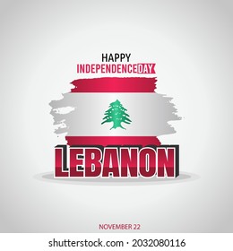 Lebanon Independence Day Vector Illustration. Suitable for greeting card, poster and banner.