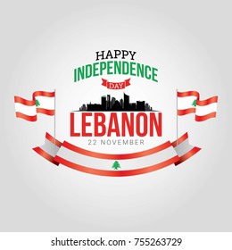 Lebanon Independence Day Vector Illustration