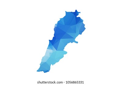 lebanon map in geometric polygonal style. lebanon map of isolated. Vector Illustration Eps10.