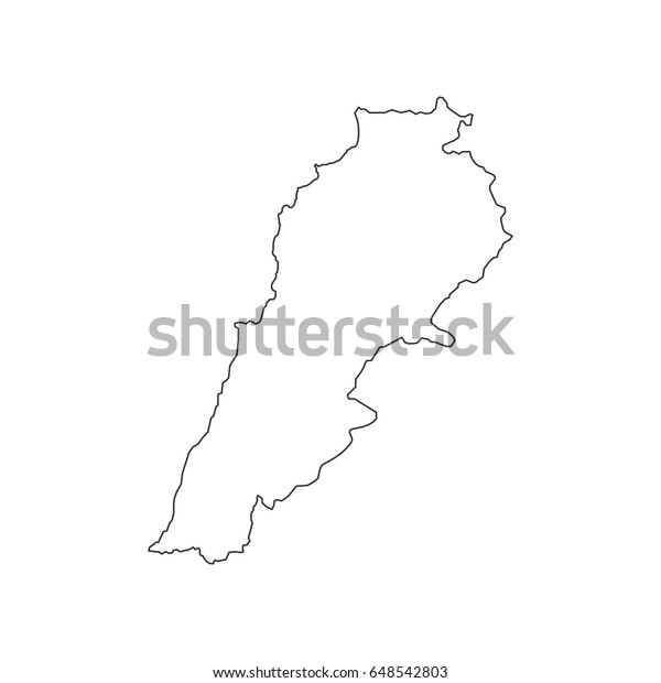 Lebanon Map On White Background Vector Stock Vector (Royalty Free ...