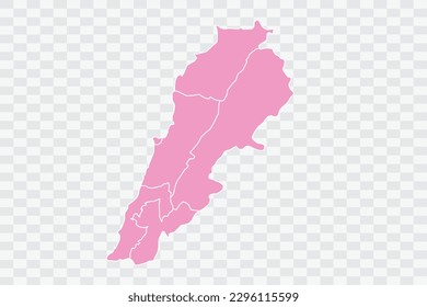 Lebanon Map pink Color Background quality files png