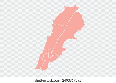 Lebanon Map salmon Color Background quality files png