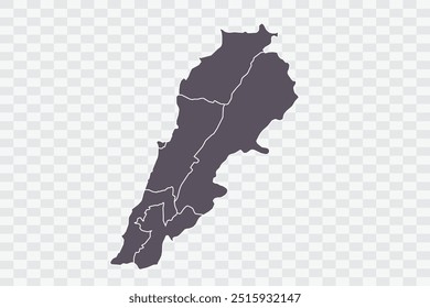 Lebanon Map Smoke Color on White Background quality files Png