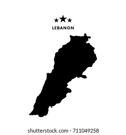 Lebanon map. Vector illustration.