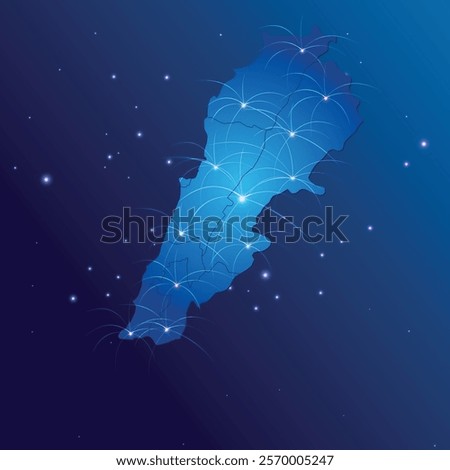 Lebanon map world internet network