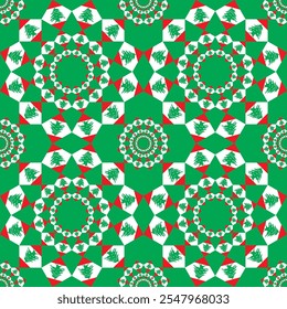 lebanon pattern. star mandala background. vector illustration