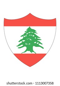 Lebanon Shield Flag