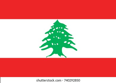 Lebanon Vector Flag. Vector illustration.