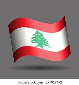 Lebanon waving flag
