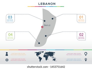 LEBANON-info graphics elements Vector illustration