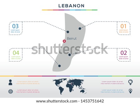 LEBANON-info graphics elements Vector illustration