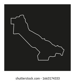 Lebap Welayaty region map, Turkmenistan country