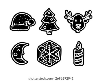 Vector Lebkuchen en color negro
