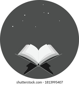 LeBook design logo vector stock with star