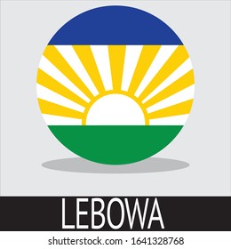 
Lebowa country flag symbol on a white background