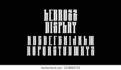 Lebrozz is a Slab Serif Bold Display Font. fun character with a bit sharp stroke. To give you an extra creative work. This font is good for Headline, logo design, Social media, Movie Titles, Books.