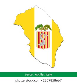 Bandera de Lecce - Apulia, Italia (EPS)