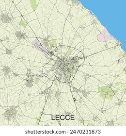 Lecce, Italy map poster art