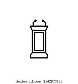 Lectern icon. filled and line stroke icons