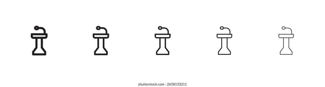 Lectern icon flat illustration set logo