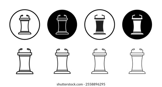 Lectern icon Symbol mark in filled style