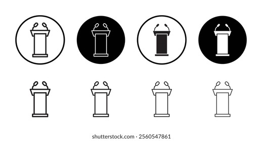 Lectern icon Thin line flat illustration