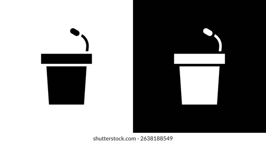 Lectern icon Vector in flat style. Collection silhouettes
