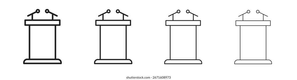Ilustración vectorial de icono de linterna, icono de diseño de línea. Trazos editables.
