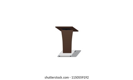 lectern insolated vector illustration