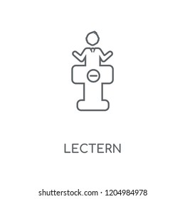 Lectern linear icon. Lectern concept stroke symbol design. Thin graphic elements vector illustration, outline pattern on a white background, eps 10.