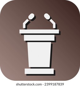Lectern Vector Glyph Gradient Background Icon For Personal And Commercial Use.
