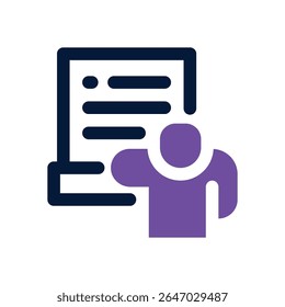 lecture duotone icon. Sleek and modern vector icon for websites, mobile apps, marketing materials, and corporate design. Fully scalable and ready to use.