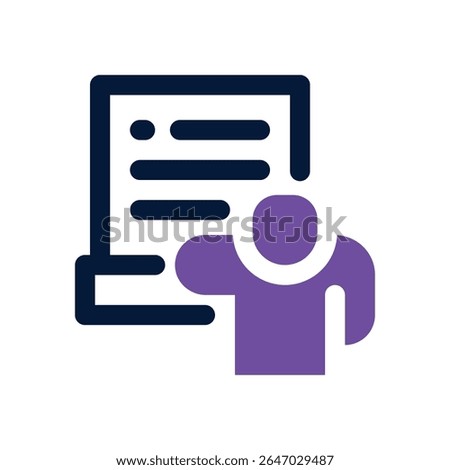 lecture duotone icon. Sleek and modern vector icon for websites, mobile apps, marketing materials, and corporate design. Fully scalable and ready to use.