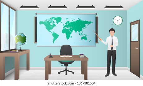 Lecture in Geography Classroom