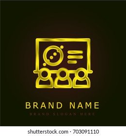 Lecture golden metallic logo