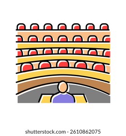 lecture hall college teacher color icon vector. lecture hall college teacher sign. isolated symbol illustration