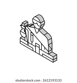 lecture hall college teacher isometric icon vector. lecture hall college teacher sign. isolated symbol illustration