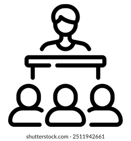 Vorlesungssaal-Symbol für Web, App, Infografik usw.