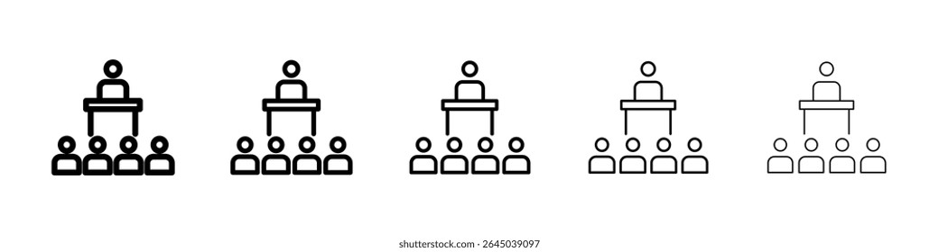 Lecture icon filled flat sign concept for web design.