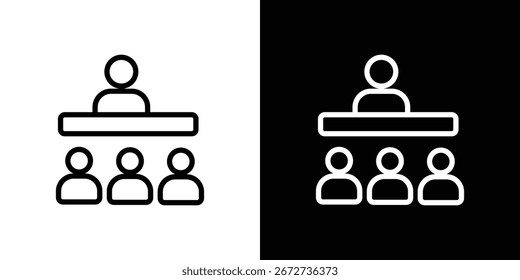 Lecture icon graphic element Illustration template design