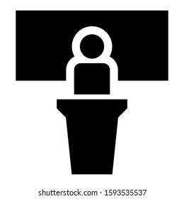 lecture icon isolated sign symbol vector illustration - high quality black style vector icons
