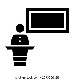 lecture icon isolated sign symbol vector illustration - high quality black style vector icons
