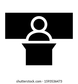 lecture icon isolated sign symbol vector illustration - high quality black style vector icons
