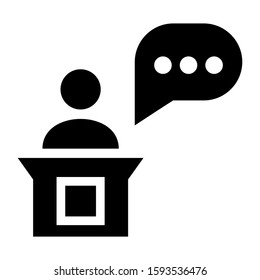 lecture icon isolated sign symbol vector illustration - high quality black style vector icons
