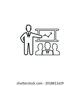 Lecture icon, Lecture line icon vector illustration