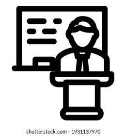 lecture icon or logo isolated sign symbol vector illustration - high quality black style vector icons
